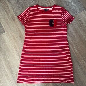 Tommy Hilfiger Red and White Striped Dress